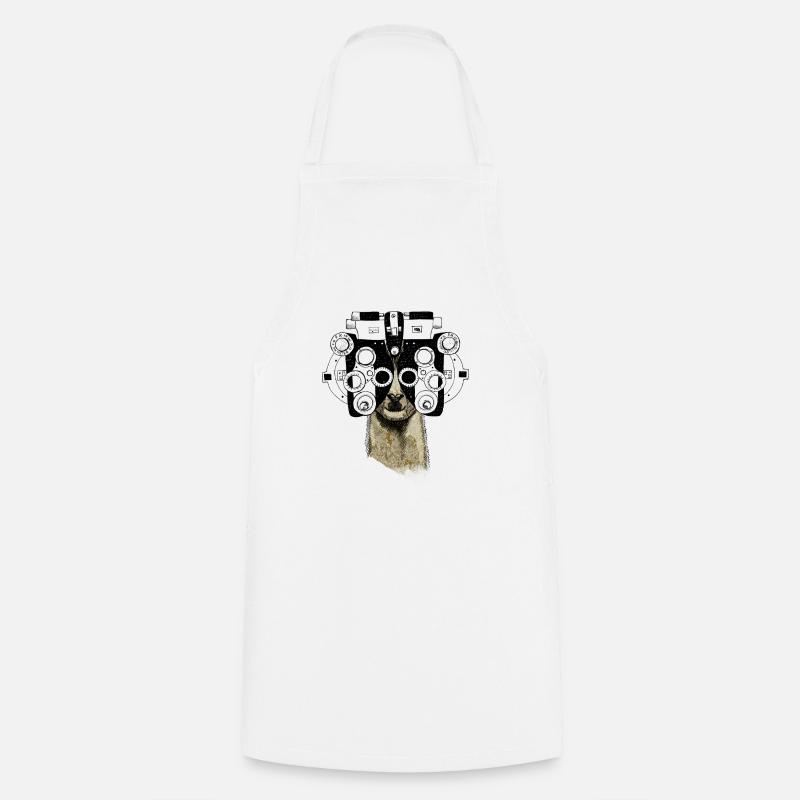 Alpaca&Phoropter - Cooking Apron - white