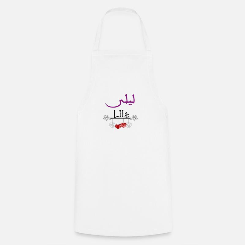 First Name Lila - Cooking Apron - white