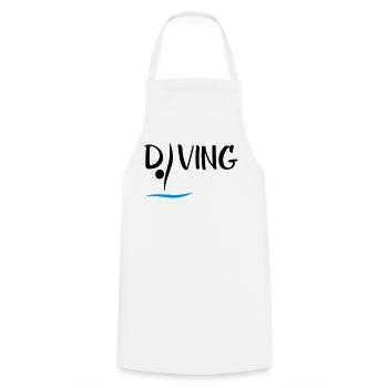 High diving - Cooking Apron - white - Front - AI Model Male 185 dark (185cm)
