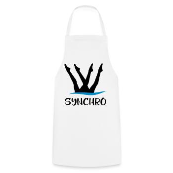 Nage synchrone - Tablier de cuisine - blanc - Devant - AI Model Male 185 dark (185cm)
