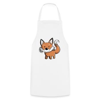 Süßer Fuchs - Füchse - Rotfuchs - Raubtier - Wild - Kochschürze - Weiß - Vorne - AI Model Male 185 dark (185cm)