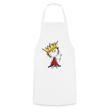 Sweet little king - kings - stick figures - Cooking Apron - white - Front - AI Model Male 185 dark (185cm)