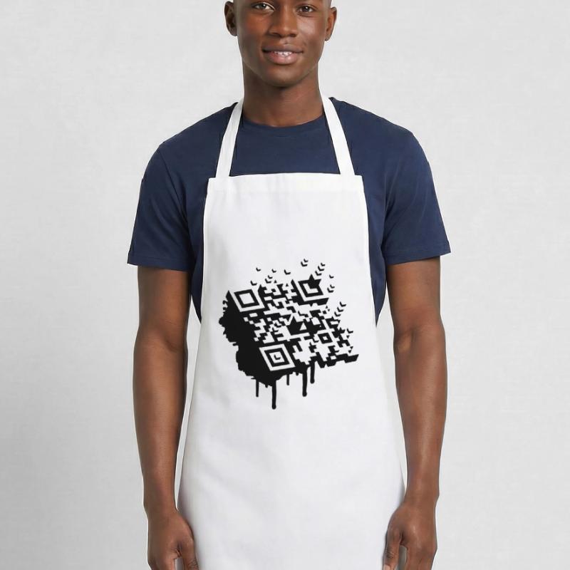Un code à barres 3D comme un graffiti Tablier de cuisine