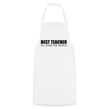 meilleur professeur du monde entier - Tablier de cuisine - blanc - Devant - AI Model Male 185 dark (185cm)