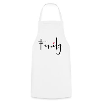 Family Heart Love Community Gift - Cooking Apron - white - Front - AI Model Male 185 dark (185cm)