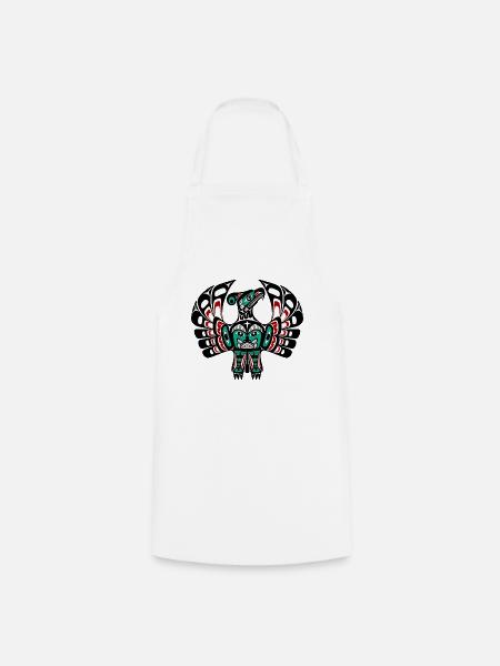 Northwest Pacific coast Haida art Thunderbird - Kochschürze - Weiß