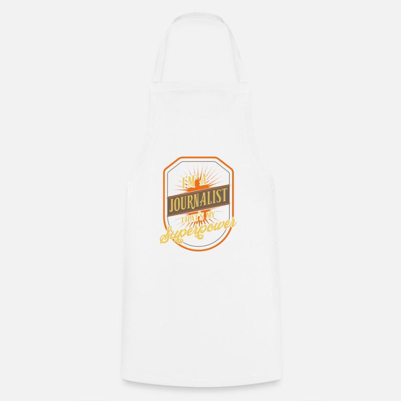 Journaliste - Tablier de cuisine - blanc