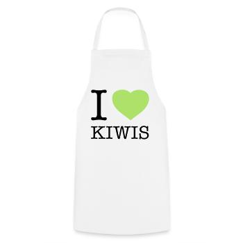 I LOVE KIWIS Kiwi - Kochschürze - Weiß - Vorne - AI Model Male 185 dark (185cm)