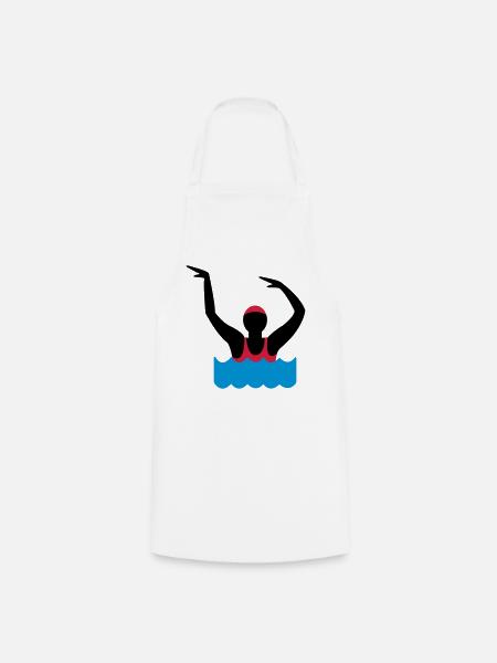 Wassergymnastik - Kochschürze - Weiß