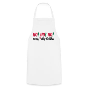 christmas - Cooking Apron - white - Front - AI Model Male 185 dark (185cm)