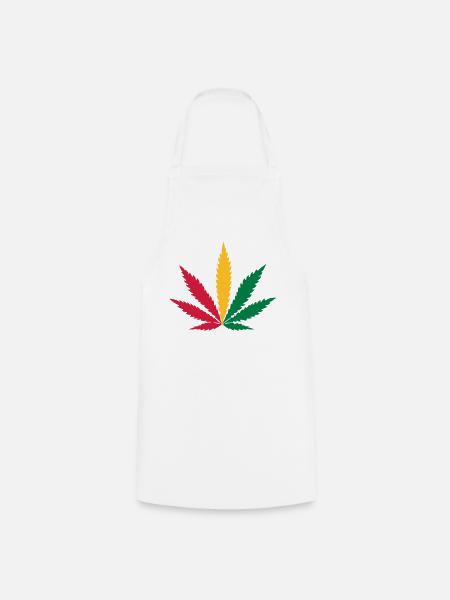 Rasta Hippie Weed - Kochschürze - Weiß