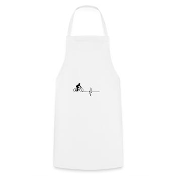 cyclist - Cooking Apron - white - Front - AI Model Male 185 dark (185cm)