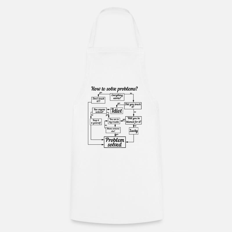 Solutionneur de problèmes de bricolage - Tablier de cuisine - blanc