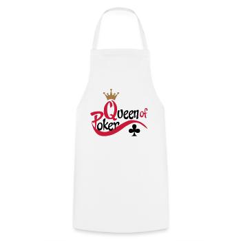 poker queen - Tablier de cuisine - blanc - Devant - AI Model Male 185 dark (185cm)