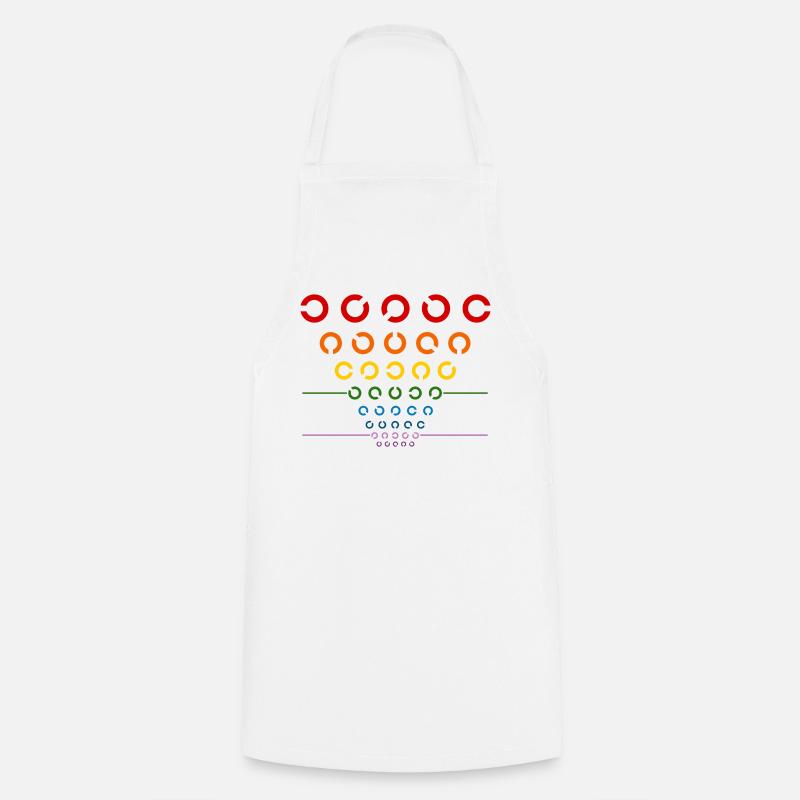 Test de l’œil arc-en-ciel - Tablier de cuisine - blanc