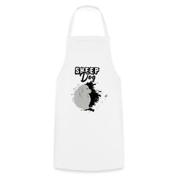 Sheep Dog Shepherd Maremmano Abruzzese Dog - Cooking Apron - white - Front - AI Model Male 185 dark (185cm)