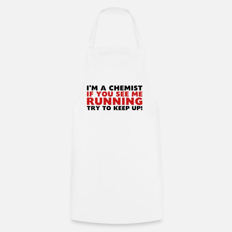 Chimiste en cours d'exécution - Tablier de cuisine - blanc