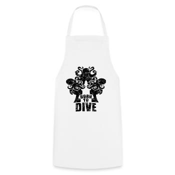 Diver - Cooking Apron - white - Front - AI Model Male 185 dark (185cm)