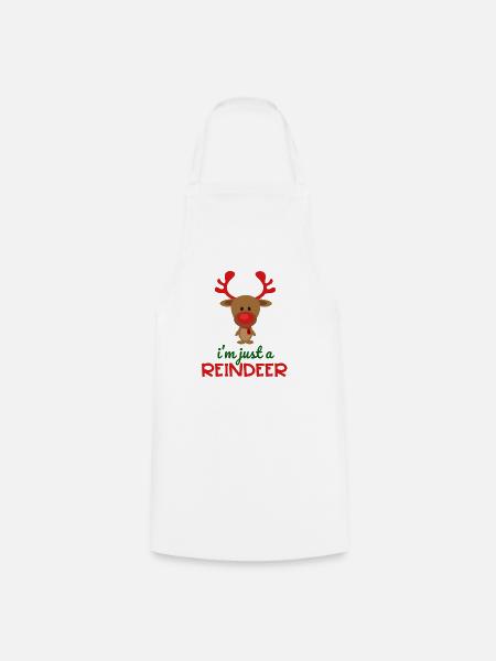 I m just a Reindeer - Kochschürze - Weiß