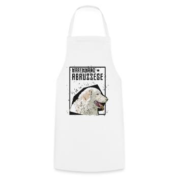 Pastore Maremmano Abruzzese Herd Protection HerdIng Dog - Cooking Apron - white - Front - AI Model Male 185 dark (185cm)