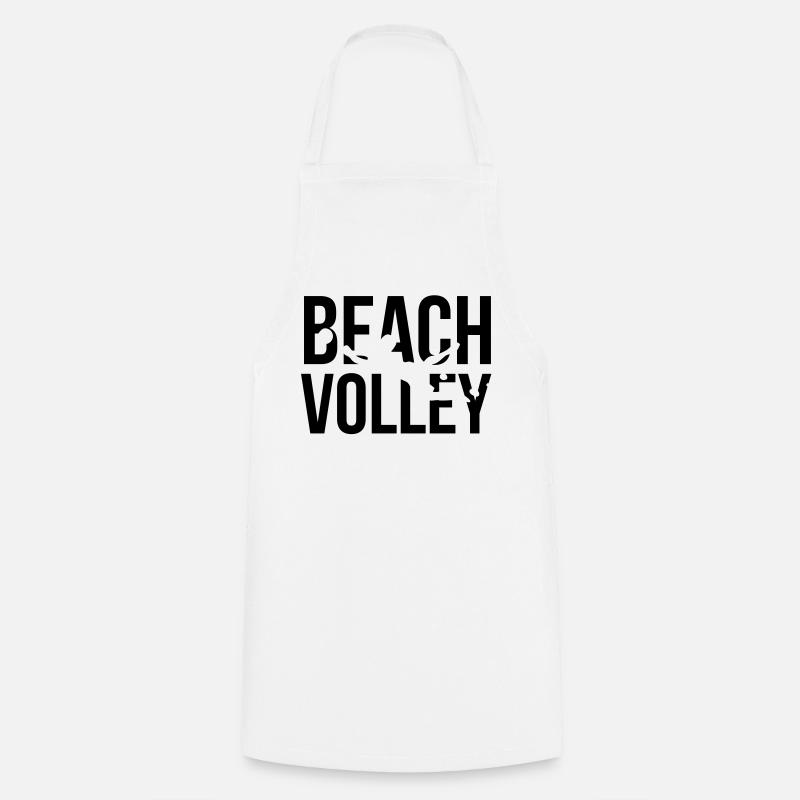 beach volley - Tablier de cuisine - blanc