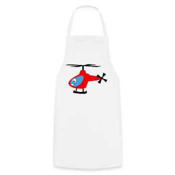 Helicopter for children - Helicopter - Cooking Apron - white - Front - AI Model Male 185 dark (185cm)
