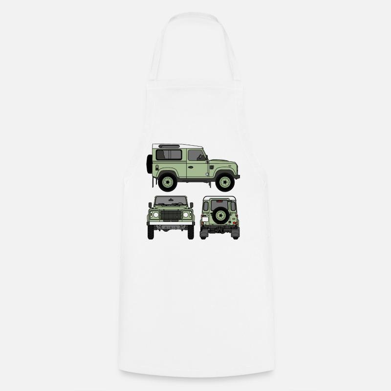 Defender 90 - Sides - Cooking Apron - white