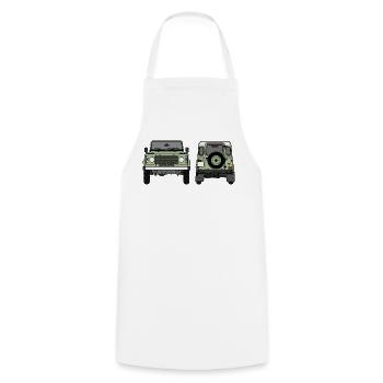 Defender - Front and Rear - Cooking Apron - white - Front - AI Model Male 185 dark (185cm)