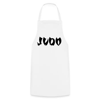 judo - Cooking Apron - white - Front - AI Model Male 185 dark (185cm)