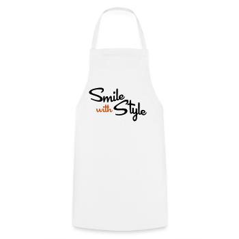 smile - Kochschürze - Weiß - Vorne - AI Model Male 185 dark (185cm)