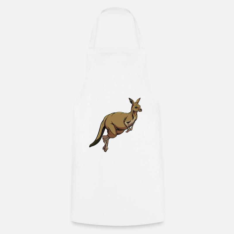 Kangaroo - Cooking Apron - white