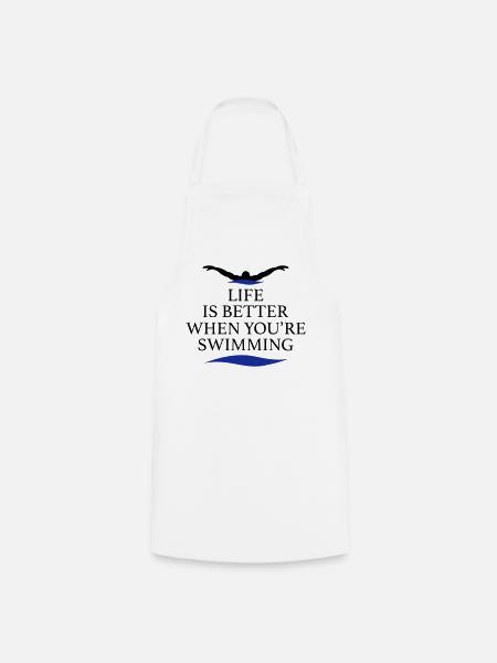 swim - Cooking Apron - white