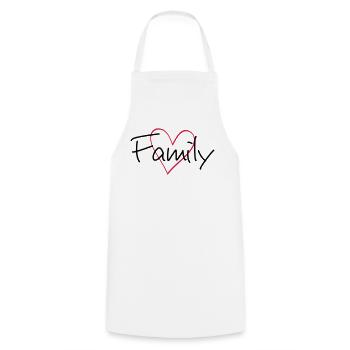 Cadeau de famille d'amitié de coeur de famille - Tablier de cuisine - blanc - Devant - AI Model Male 185 dark (185cm)