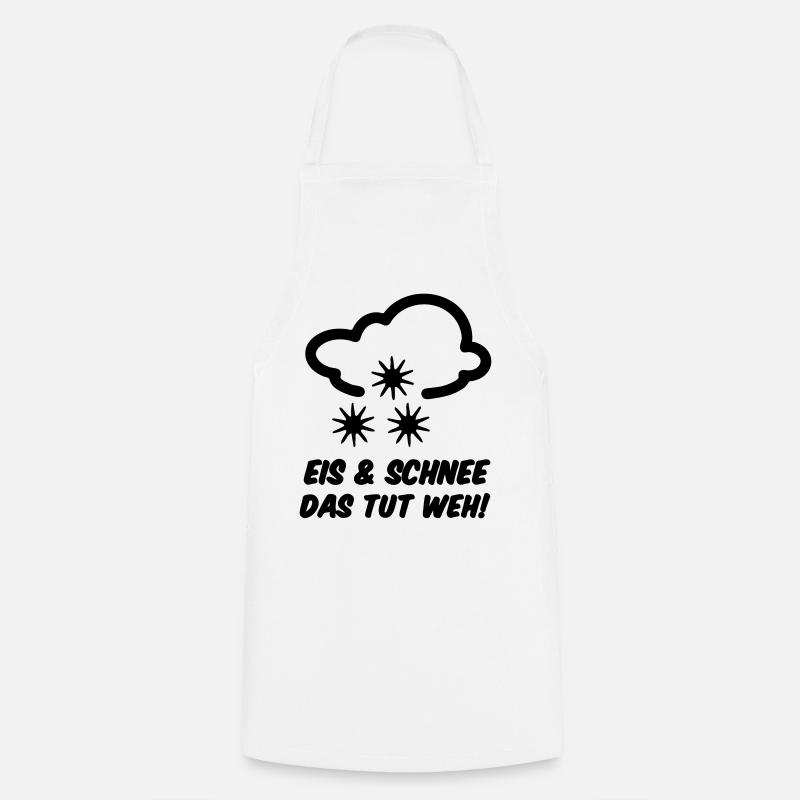 Winter Eis Schnee Spruch lustig Geschenk - Kochschürze - Weiß