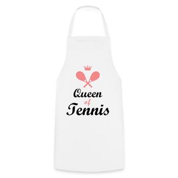 tennis - Cooking Apron - white - Front - AI Model Male 185 dark (185cm)