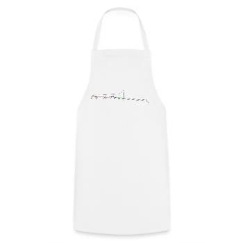 trombone - Cooking Apron - white - Front - AI Model Male 185 dark (185cm)