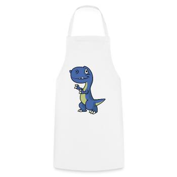Dino - Cooking Apron - white - Front - AI Model Male 185 dark (185cm)