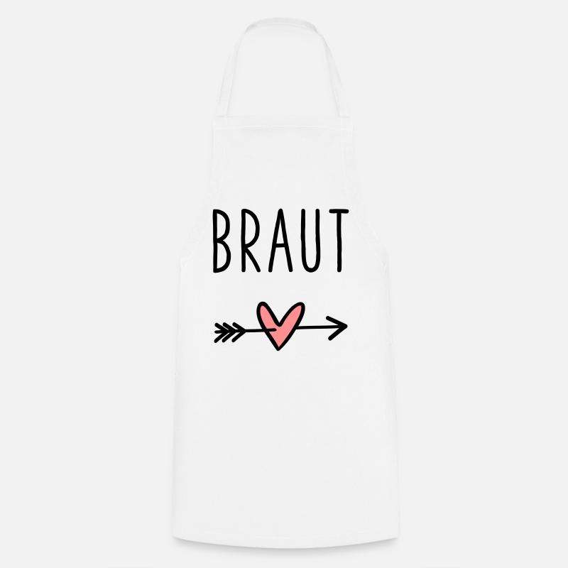 Braut Herz Amor Pfeil Junggesellenabschied - Kochschürze - Weiß