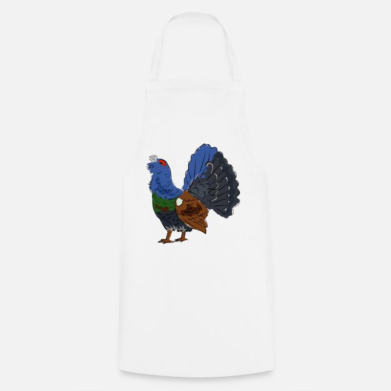 Coloured capercaillie with colourful plumage - Cooking Apron - white