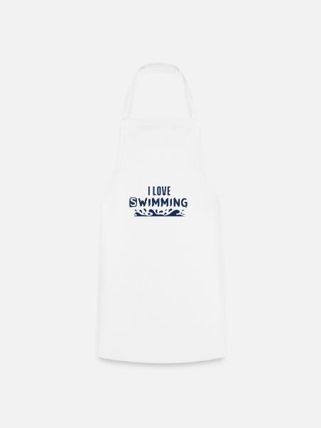Schwimmerin - Kochschürze - Weiß