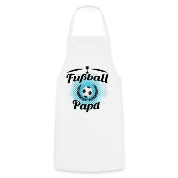 Football papa football papa football papa - Tablier de cuisine - blanc - Devant - AI Model Male 185 dark (185cm)