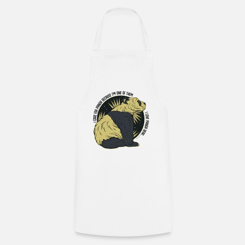 I Love Panda | Statement Zitat Pandabär Geschenk - Kochschürze - Weiß
