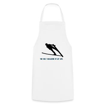 Ski jumping - Cooking Apron - white - Front - AI Model Male 185 dark (185cm)