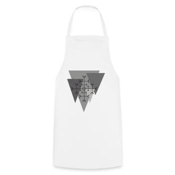 Symbole Protection de la sécurité - Tablier de cuisine - blanc - Devant - AI Model Male 185 dark (185cm)