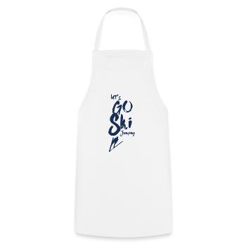 Ski jump - Cooking Apron - white - Front - AI Model Male 185 dark (185cm)