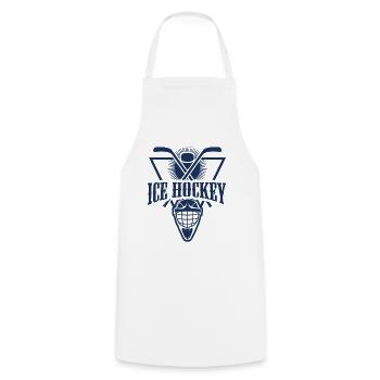 Hockey sur glace - Tablier de cuisine - blanc - Devant - AI Model Male 185 dark (185cm)