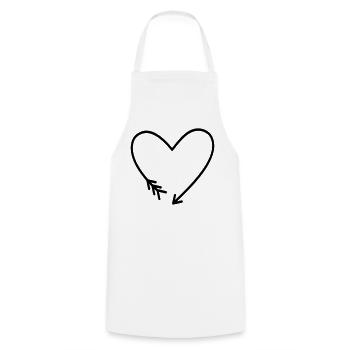 Heart arrow icons love force gift - Cooking Apron - white - Front - AI Model Male 185 dark (185cm)