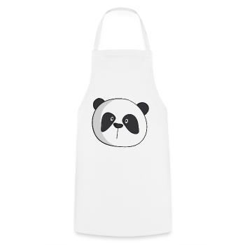 Panda Gesicht - Kochschürze - Weiß - Vorne - AI Model Male 185 dark (185cm)
