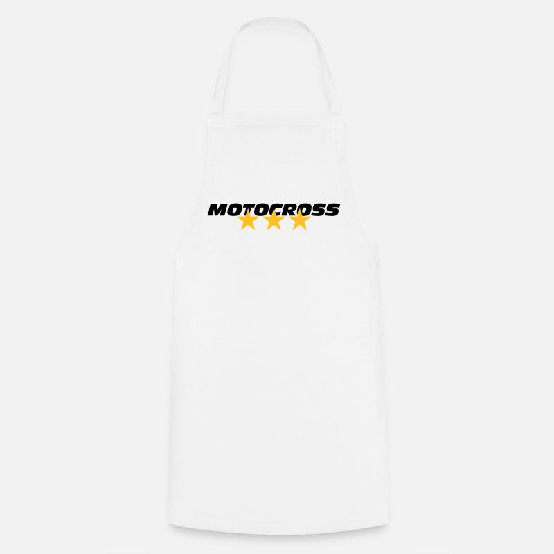 Motocross - Tablier de cuisine - blanc