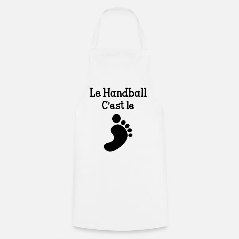 Le handball c'est le pied ! - Tablier de cuisine - blanc